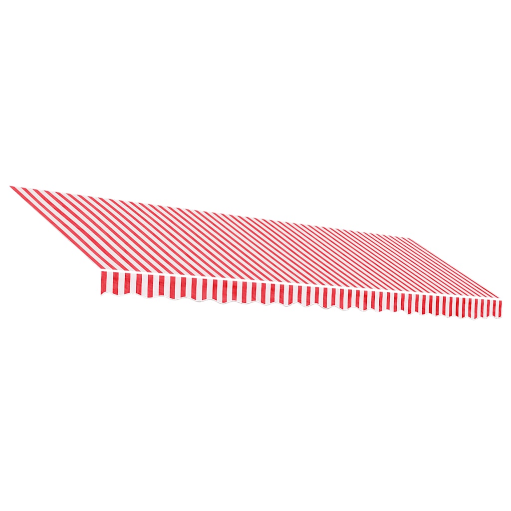 vidaXL Náhradní plachta na markýzu červená a bílá 480 x 295 cm polyesterová