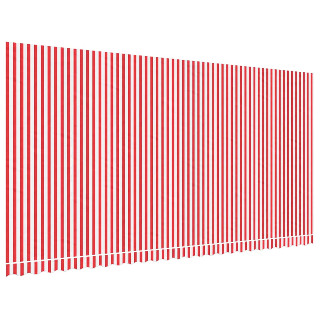 vidaXL Náhradní plachta na markýzu červená a bílá 600 x 300 cm polyesterová