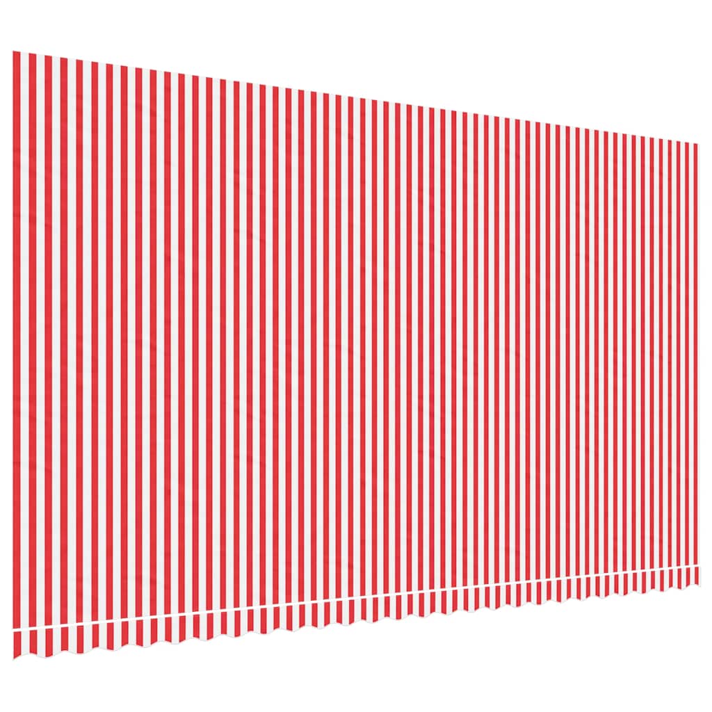 vidaXL Náhradní plachta na markýzu červená a bílá 580 x 345 cm polyesterová