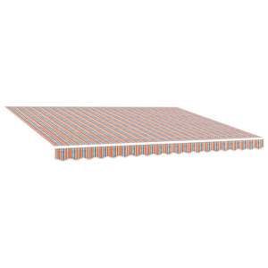 vidaXL varikatuse asenduskangas, oranž ja sinine, 5 x 3 m, pol&uuml;ester