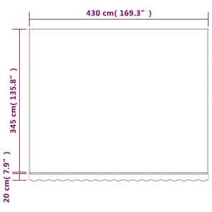 Náhradní plachta na markýzu vícebarevná 450 x 350 cm polyesterová - obrázek 7