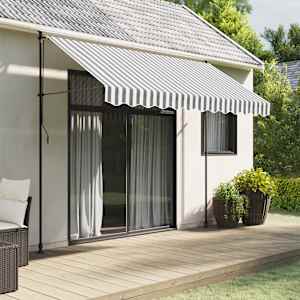 Nadomestna tkanina za tendo volančki antracitne/bele črte 3 m