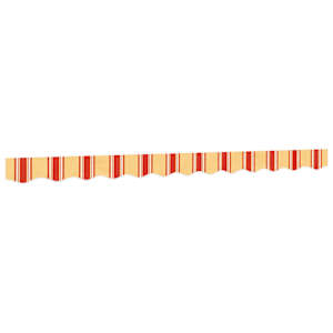 vidaXL varikatuse karniisi asenduskangas, kollane ja oranž triibuline, 280x20 cm