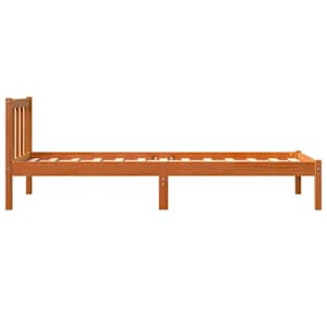 Postel bez matrace voskově hnědá 90 x 200 cm masivní borovice - obrázek 5