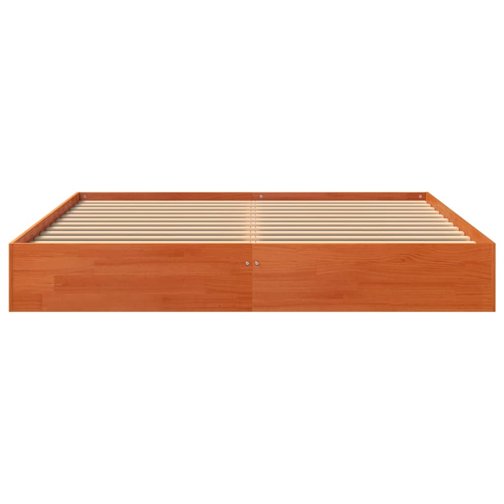 vidaXL Bedframe zonder matras massief grenenhout wasbruin 160x200 cm bruin, foto 4
