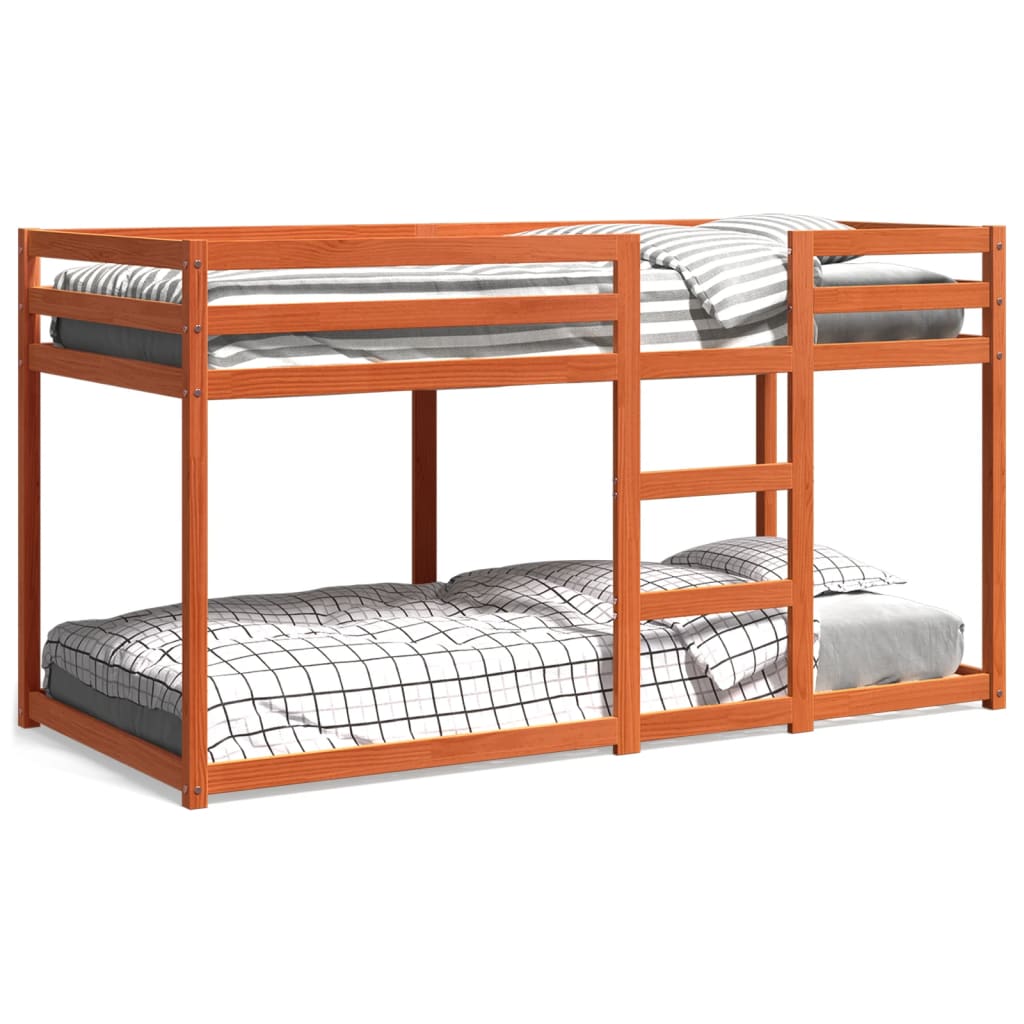 Thumbnail - vidaXL Etagenbett Wachsbraun 75x190 cm Massivholz Kiefer