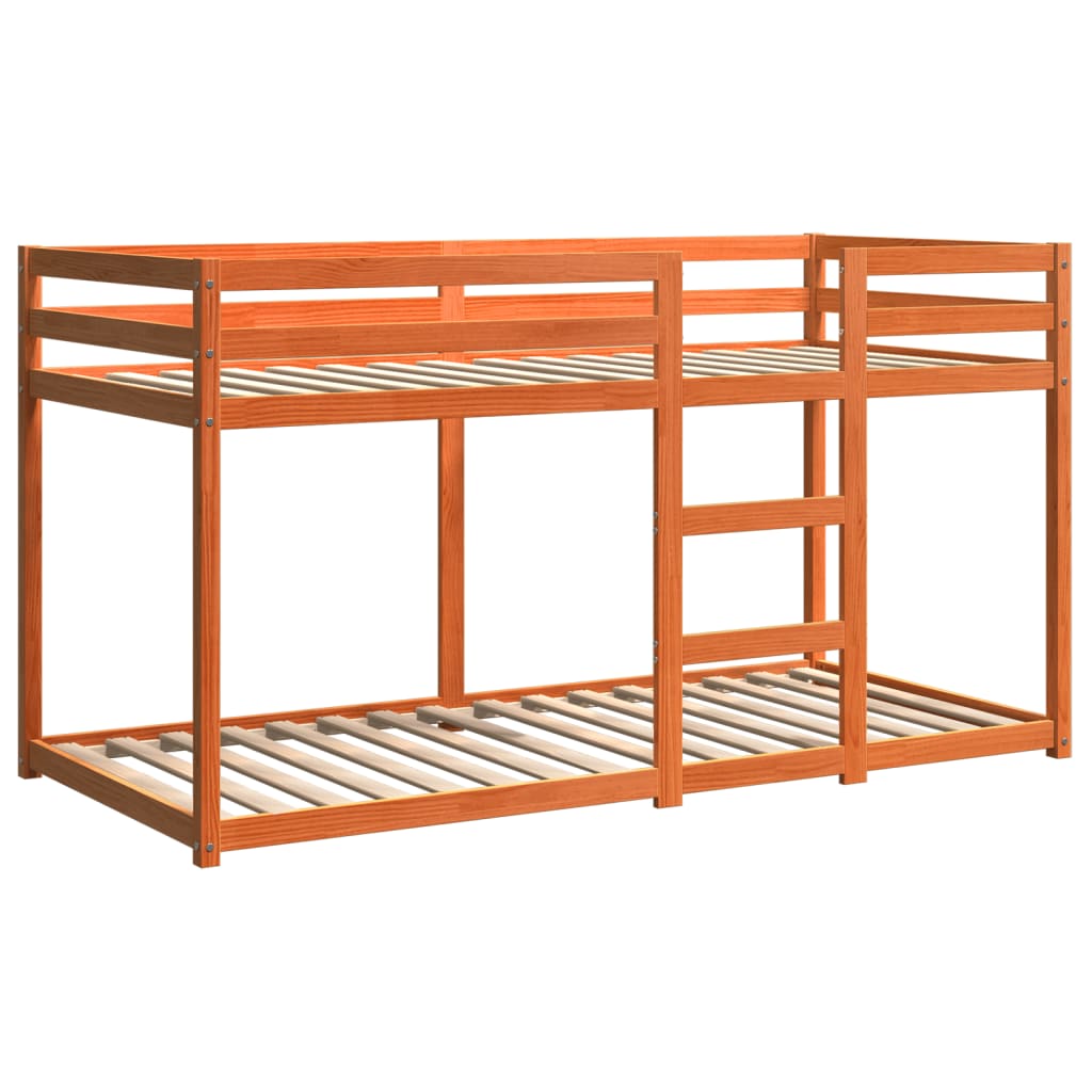 Thumbnail - vidaXL Etagenbett Wachsbraun 75x190 cm Massivholz Kiefer
