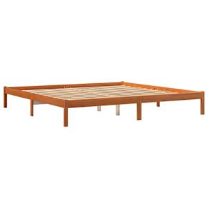 Postel bez matrace voskově hnědá 180 x 200 cm masivní borovice - obrázek 3