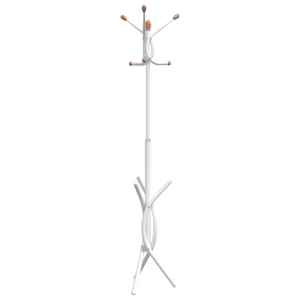 vidaXL riidenagi, valge, 176 cm, pulberv&auml;rvitud raud