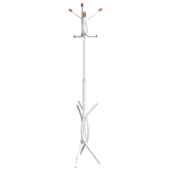 vidaXL riidenagi, valge, 176 cm, pulberv&auml;rvitud raud