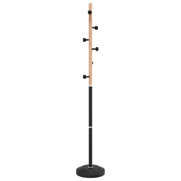 vidaXL riidenagi, must, 177 cm, pulberv&auml;rvitud raud