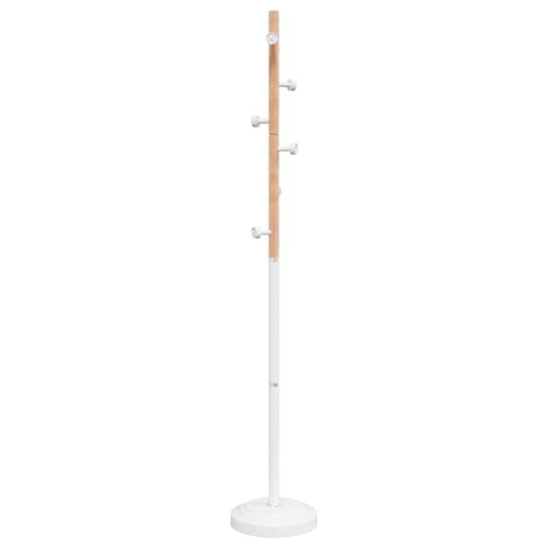 vidaXL riidenagi, valge, 177 cm, pulberv&auml;rvitud raud