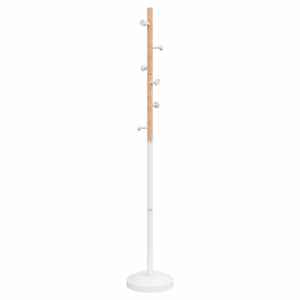 Stojan na kabáty bílý 177 cm práškově lakované železo - obrázek 4