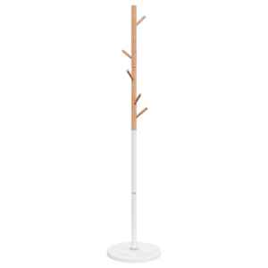 vidaXL riidenagi, valge, 172 cm, pulberv&auml;rvitud raud