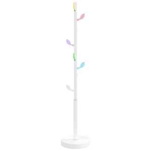 vidaXL riidenagi, valge, 172 cm, pulberv&auml;rvitud raud