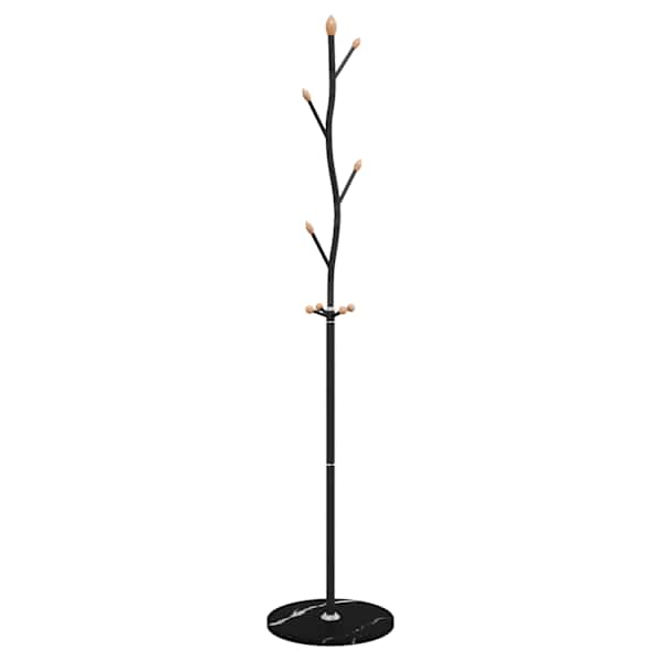 vidaXL riidenagi, must, 177 cm, pulberv&auml;rvitud raud