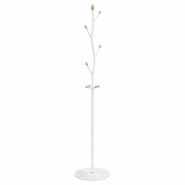 vidaXL riidenagi, valge, 177 cm, pulberv&auml;rvitud raud