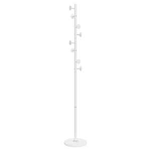 vidaXL riidenagi, valge, 176 cm, pulberv&auml;rvitud raud