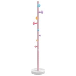 vidaXL riidenagi, roosa, 176 cm, pulberv&auml;rvitud raud