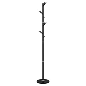 vidaXL riidenagi, must, 175 cm, pulberv&auml;rvitud raud