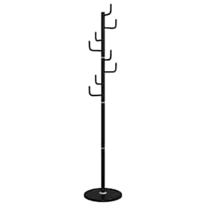 vidaXL riidenagi, must, 183 cm, pulberv&auml;rvitud raud