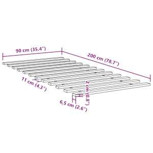 Lamelový rošt 90 x 200 cm masivní borové dřevo - obrázek 9