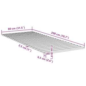 Lamelový rošt 80 x 200 cm masivní borové dřevo - obrázek 9