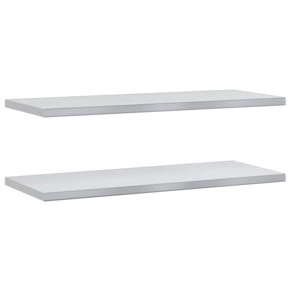 vidaXL seinariiulid 2 tk, 100x40 cm, h&otilde;bedane, roostevaba teras