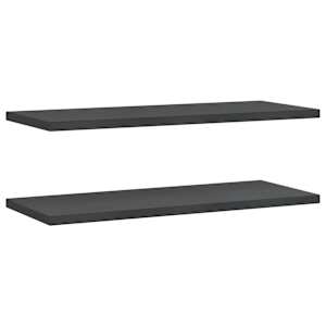 vidaXL seinariiulid 2 tk, 100x40 cm, must, roostevaba teras