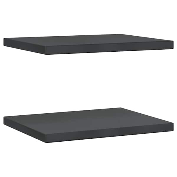 vidaXL seinariiulid 2 tk, 50x40 cm, must, roostevaba teras