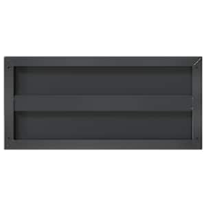 Nástěnné police 2 ks 50 x 23,5 x 3 cm černé nerezová ocel - obrázek 7