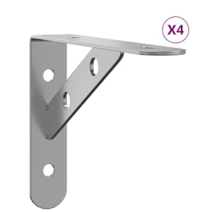 vidaXL riiuliklambrid 4 tk 15x2,5x11,5 cm h&otilde;bedane roostevaba teras