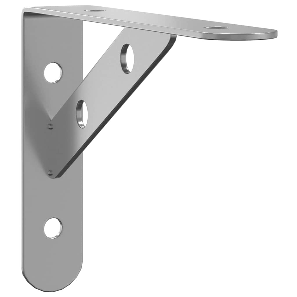 vidaXL Suporturi rafturi, 4 buc., 15x2,5x11,5 cm argintiu oțel inox.