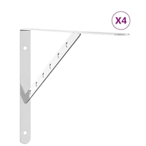 Policové držáky 4 ks 40 x 2,5 x 25 cm stříbrné nerezová ocel - obrázek 2