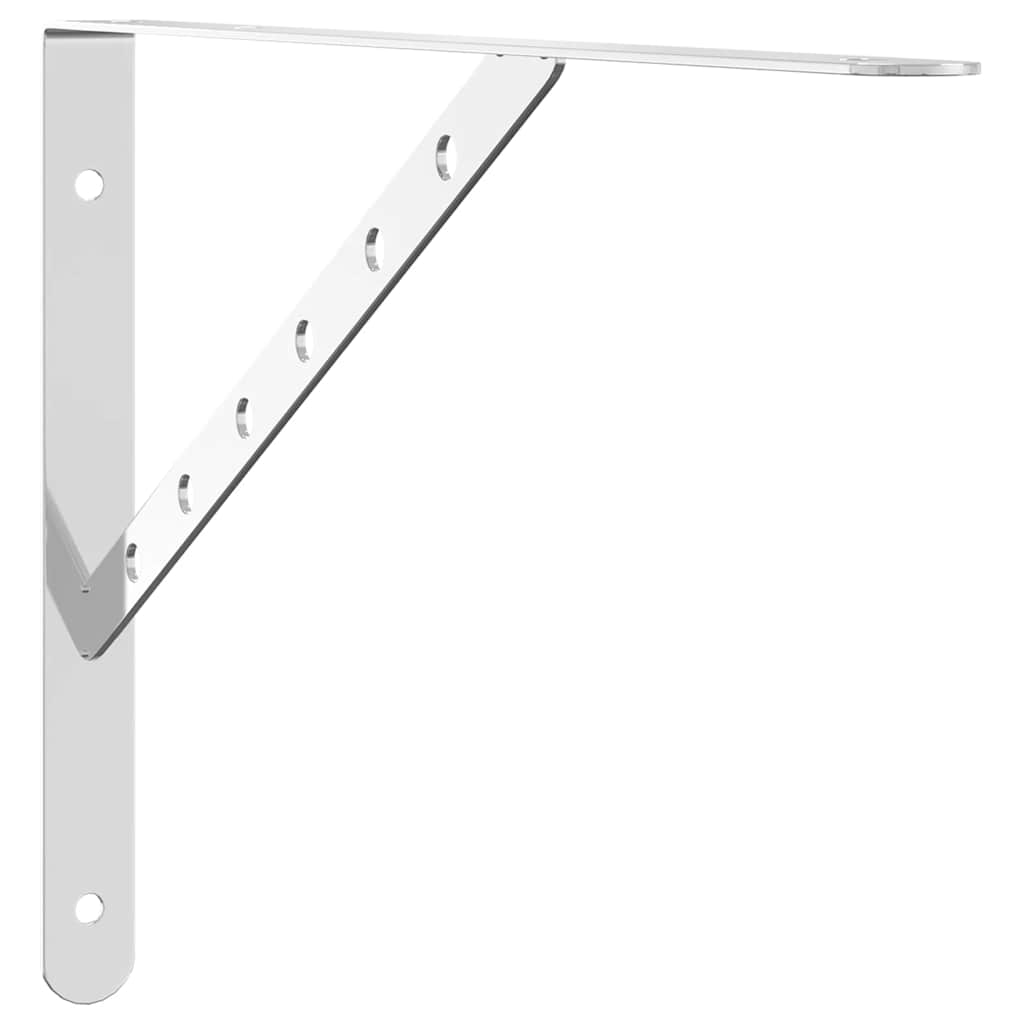 vidaXL Plankdragers 4 st 40x2,5x25 cm roestvrijstaal zilverkleurig