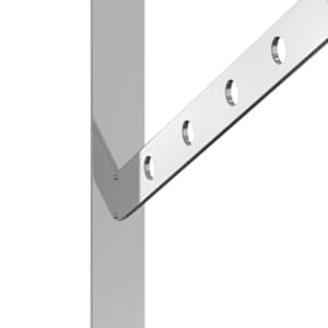 Policové držáky 4 ks 40 x 2,5 x 25 cm stříbrné nerezová ocel - obrázek 9