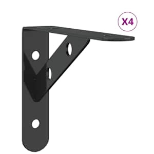 vidaXL riiuliklambrid 4 tk 15x2,5x11,5 cm must roostevaba teras