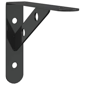 Policové držáky 4 ks 15 x 2,5 x 11,5 cm černé nerezová ocel - obrázek 3