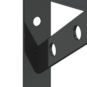 Policové držáky 4 ks 15 x 2,5 x 11,5 cm černé nerezová ocel - obrázek 9