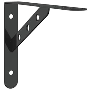 Policové držáky 4 ks 23,5 x 2,5 x 15,5 cm černé nerezová ocel - obrázek 2