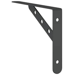 Policové držáky 4 ks 23,5 x 2,5 x 15,5 cm černé nerezová ocel - obrázek 7