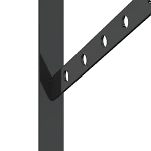 Policové držáky 4 ks 23,5 x 2,5 x 15,5 cm černé nerezová ocel - obrázek 8