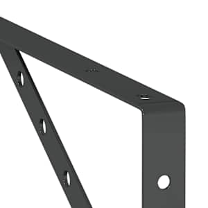 Policové držáky 4 ks 23,5 x 2,5 x 15,5 cm černé nerezová ocel - obrázek 9