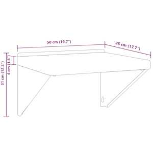 Policové držáky 4 ks 23,5 x 2,5 x 15,5 cm černé nerezová ocel - obrázek 11