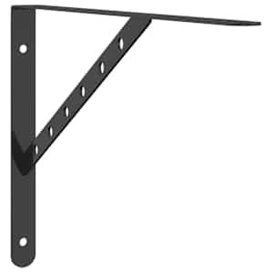 Policové držáky 4 ks 40 x 2,5 x 25 cm černé nerezová ocel - obrázek 3