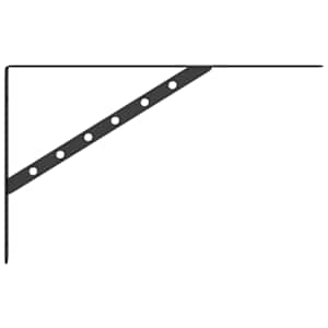 Policové držáky 4 ks 40 x 2,5 x 25 cm černé nerezová ocel - obrázek 7