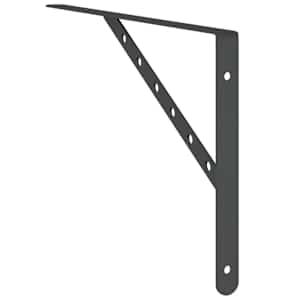 Policové držáky 4 ks 40 x 2,5 x 25 cm černé nerezová ocel - obrázek 8