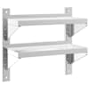 vidaXL 2-korruseline seinariiul 50x23,5x48cm h&otilde;bedane roostevaba teras