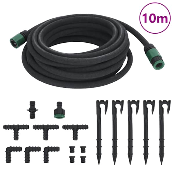vidaXL aia kastmisvoolik, must, 0,6" 10 m, kumm