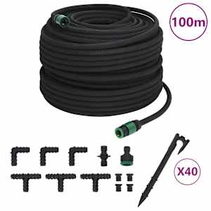 vidaXL aia kastmisvoolik, must, 0,6" 100 m, kumm